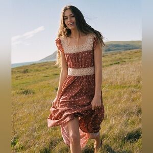 Christy Dawn “The Polly Dress” in Rust Floral (Size M)